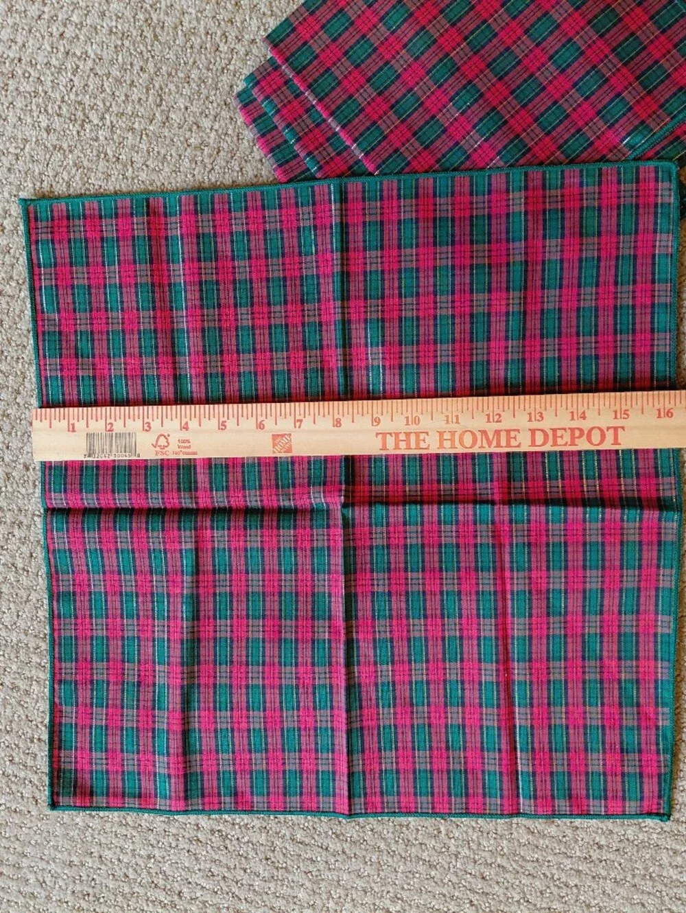 RED AND GREEN PLAID NAPKINS